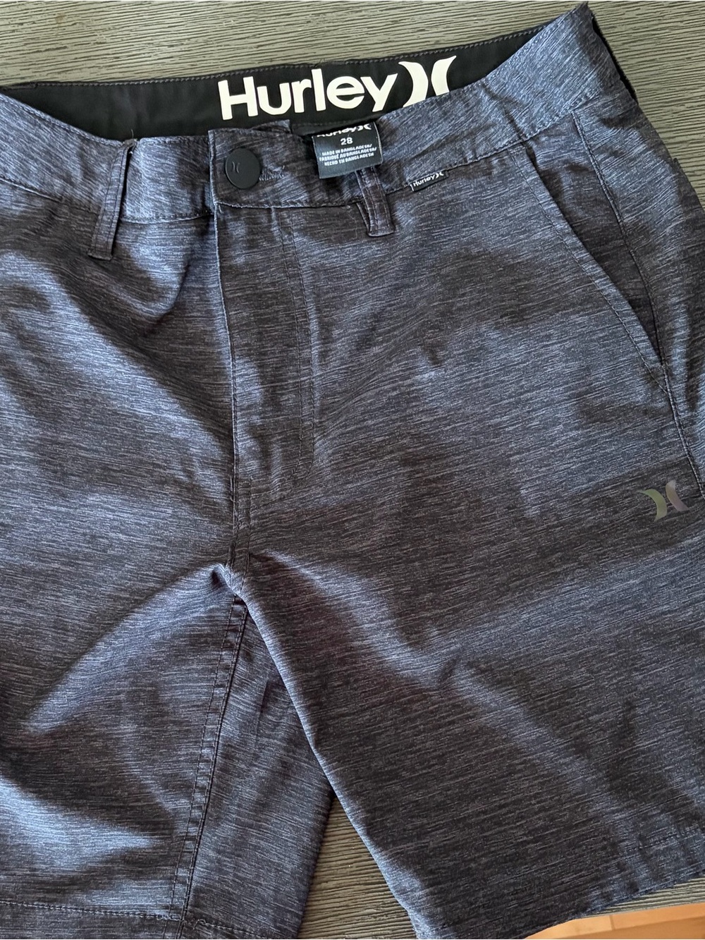 Hurley Men's Heather Charcoal Athletic Shorts